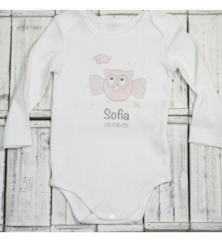Regalo body y doudou personalizado rosa