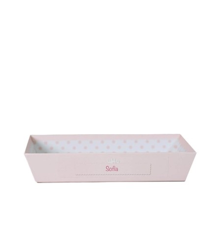 Babero con bolsillo delantero y body personalizado rosa