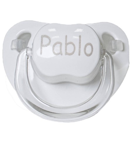 Chupete personalizado blanco