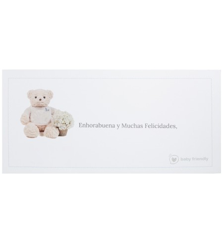 Canastilla Set de Huellas Manta Body y Oso de Peluche