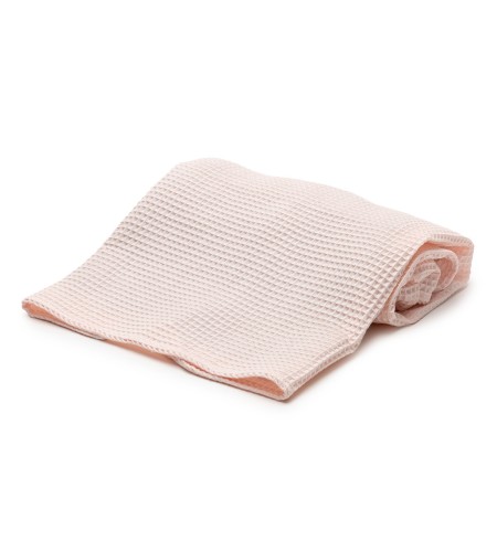 Regalo para bebé ecológico y orgánico con 2 Muselinas, mordedor y chupetero rosa