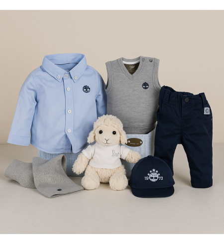 Elegantní set Timberland pro miminko | Značkové oblečení pro slavnostní chvíle