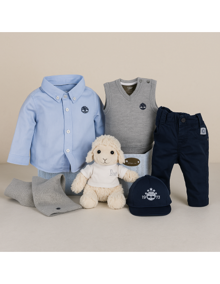 Elegantní set Timberland pro miminko | Značkové oblečení pro slavnostní chvíle