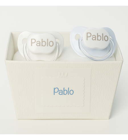 Sada 2 dudlíků a bryndáčku | Praktický a originální dárek pro miminko