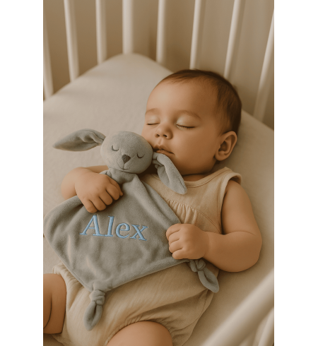 Dárková sada: kufřík, deka a mazlík se jménem | Osobní dárek pro miminko