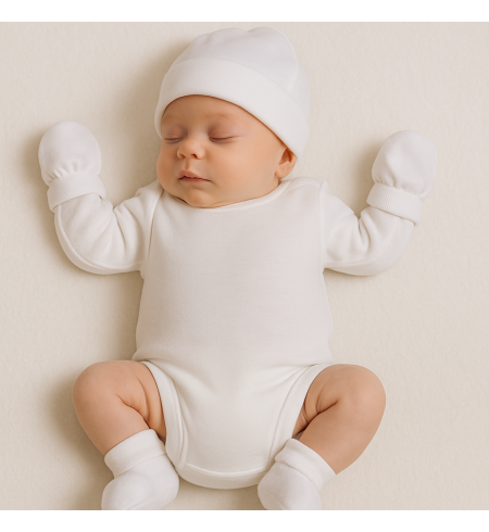 Kompletní dárkový koš Serenity | Přírodní, elegantní a personalizovaný – Bebedeparis.com