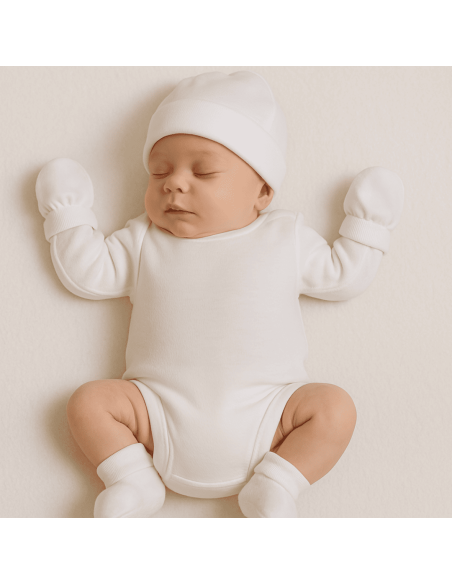 Kompletní dárkový koš Serenity pro miminko | Přírodní, luxusní a personalizovaný – Bebedeparis.com