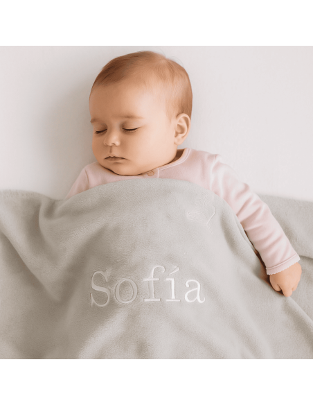 Dárkový set: deka se jménem, body, bryndák a medvídek | Kompletní dárek pro miminko