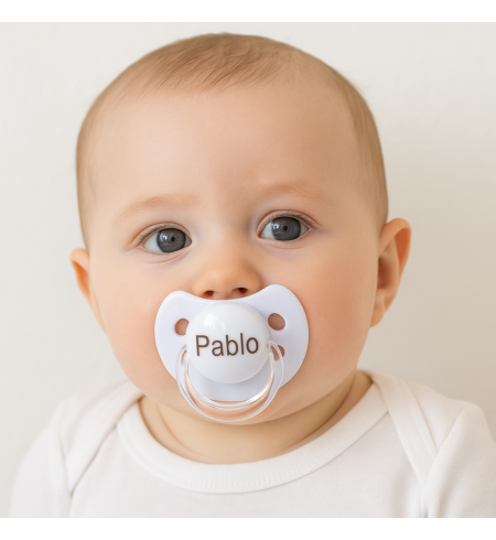 Personalizovaná canastilla s dudlíkem a doplňky pro novorozence | Originální dárek pro miminko