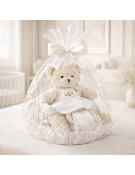 Plenkový dort Motorka s Medvídkem Motorkářem | Originální dárek pro miminko – Bebedeparis.com