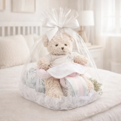 Plenkový dort Motorka s Medvídkem Motorkářem | Originální dárek pro miminko – Bebedeparis.com