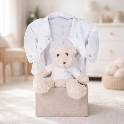 Vintage sada pro miminko Hugo Boss | Luxusní dárkový koš pro novorozence 2