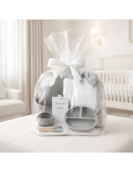 Silikonové nádobí + Personalizovaná zimní fleecová deka | Praktický Dárek pro Miminko