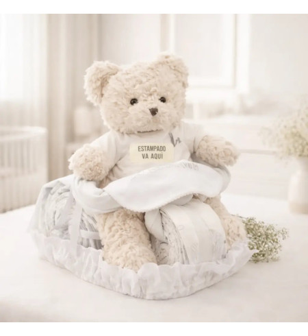 Plenkový dort Motorka s Medvídkem Motorkářem | Originální dárek pro miminko – Bebedeparis.com