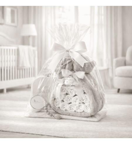 Plenkový Dort s Župánkem, Kufříkem a Dudlíkem | Kompletní Dárek pro Miminko