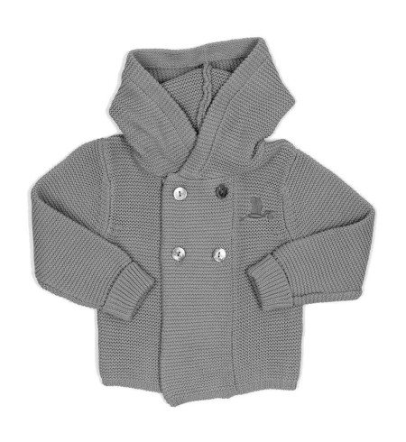 Chaqueta punto gris BebeDeParis