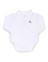 Dětské polo body - barva bílá