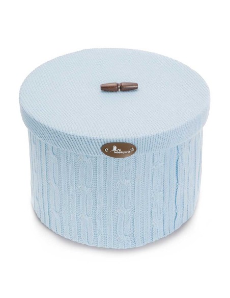 Caja Lana Redonda azul