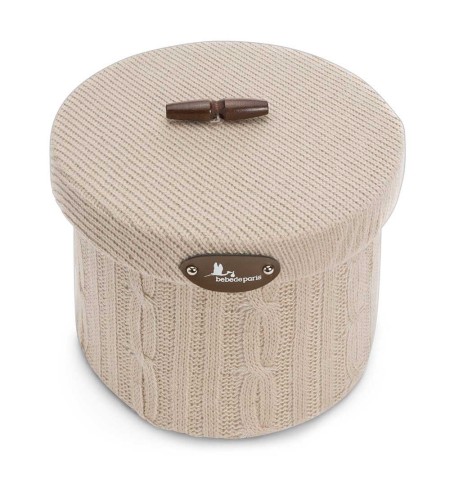 Cesta Lana Trenzada Beige