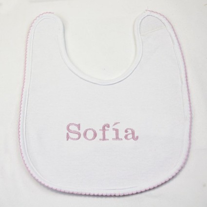 Kit de Regalo Baberos y Chupetes Personalizados rosa 2