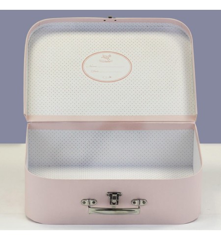 Canastilla Maleta Manta y Pijama para Recién Nacido rosa