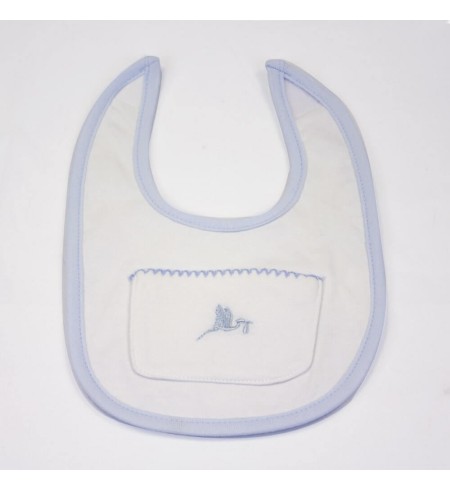 Set Regalo Baberos Bordados con Chupete Personalizado azul