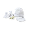 Dárkový set s oblečením pro miminko - čepička, rukavičky a bačkůrky - bílý